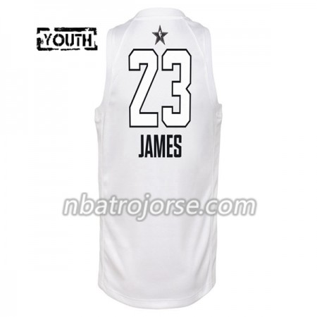 Barn Cleveland Cavaliers Tröja LeBron James  23 2018 All Star Jordan Brand Vit Swingman